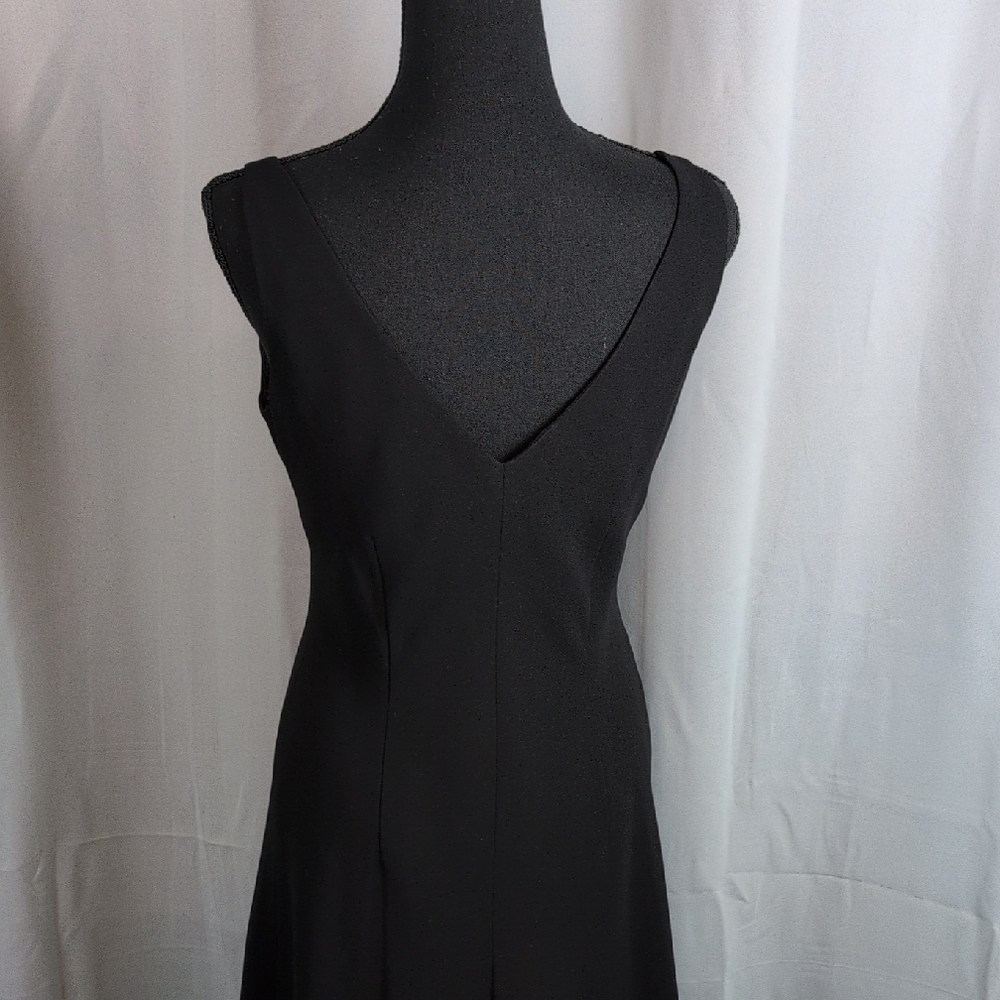 Evan Picone Elegant Black Asymmetrical Dressโ Size 6 New - Picture 4 of 11